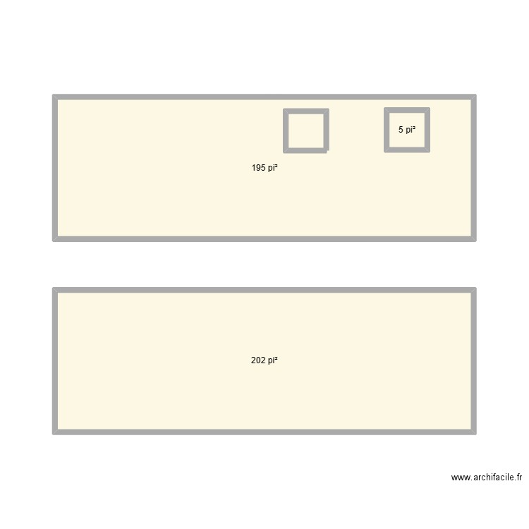 Mur côté droit. Plan de 3 pièces et 38 m2