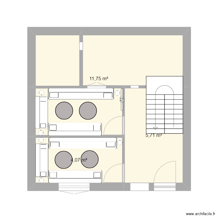 P1 imz. Plan de 3 pièces et 22 m2