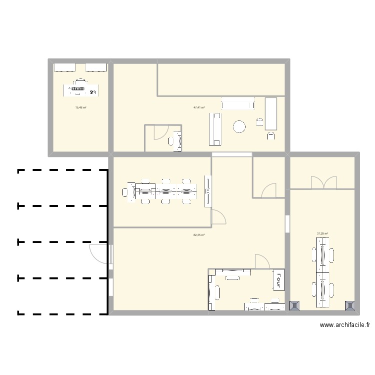 St Imier 1. Plan de 4 pièces et 177 m2