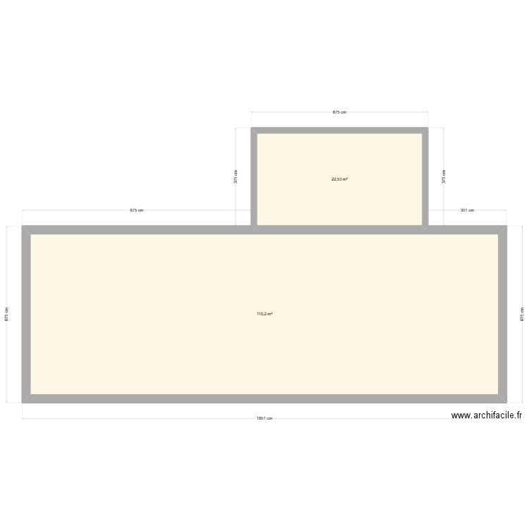 Plan de masse. Plan de 2 pièces et 133 m2