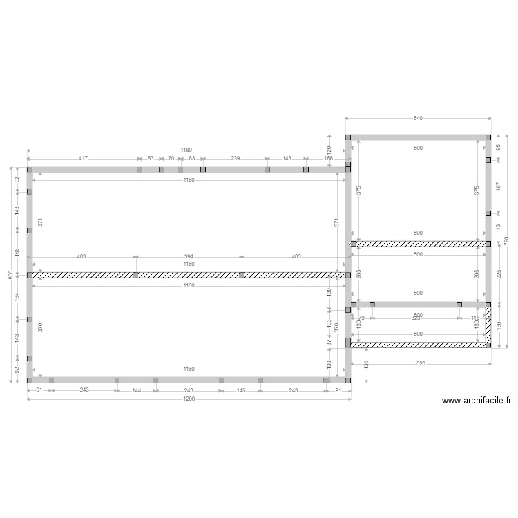 PASTORE. Plan de 5 pièces et 121 m2