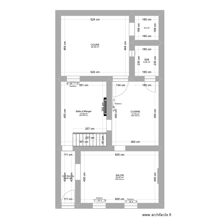 Maison Jumet. Plan de 12 pièces et 157 m2