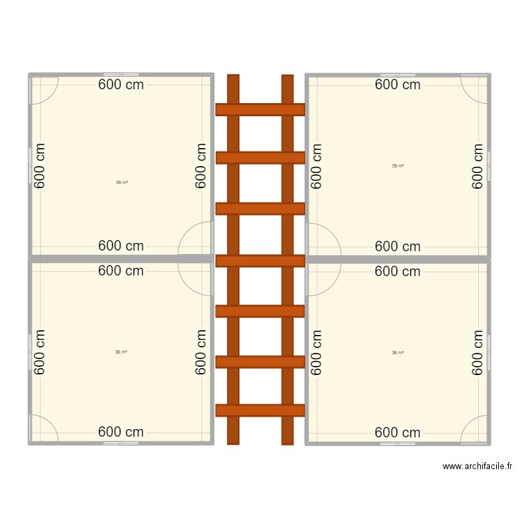 algeco eglise. Plan de 4 pièces et 144 m2