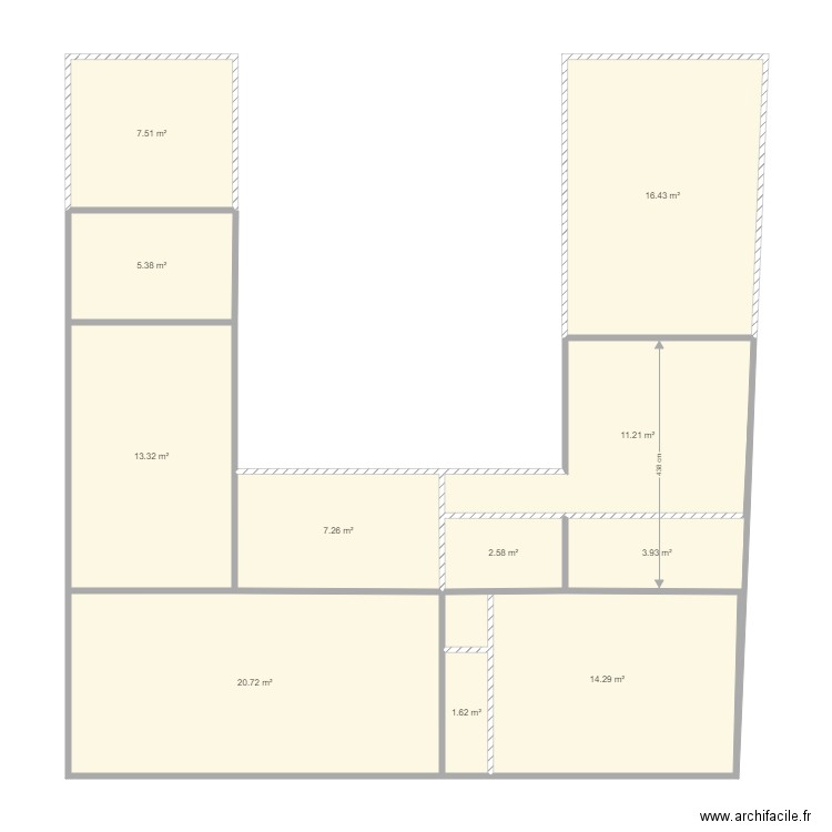 NEW PROJET LINAS V4. Plan de 11 pièces et 104 m2