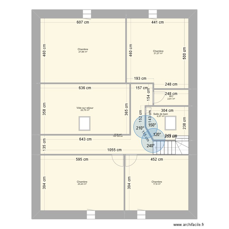 BOISSARD/SOURDOIS ETA. Plan de 9 pièces et 134 m2