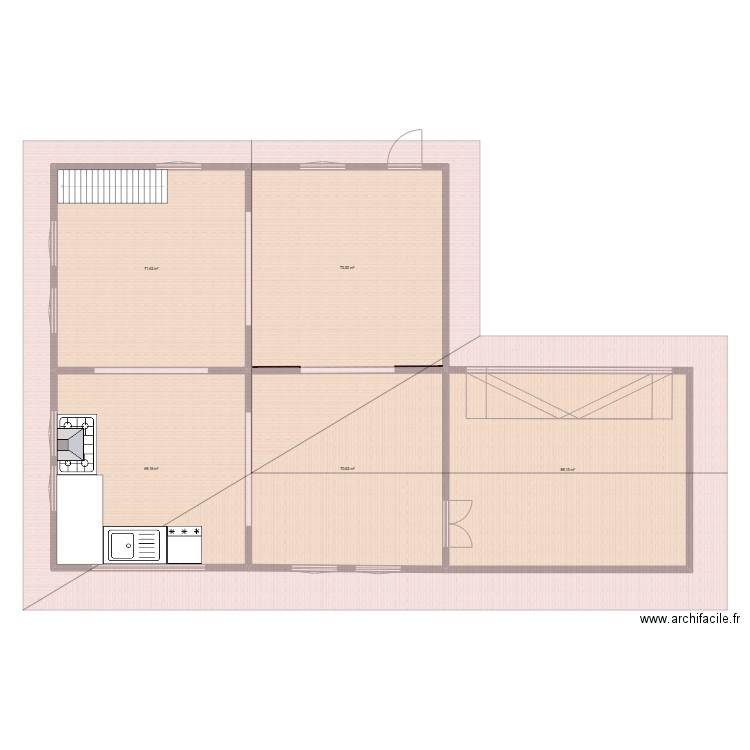 House. Plan de 5 pièces et 372 m2