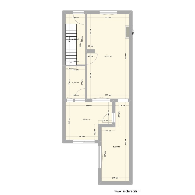 Nancy Actuel. Plan de 5 pièces et 59 m2