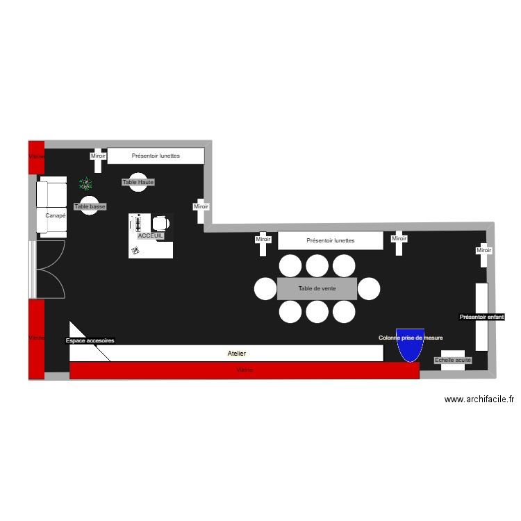 super miroos. Plan de 1 pièce et 94 m2