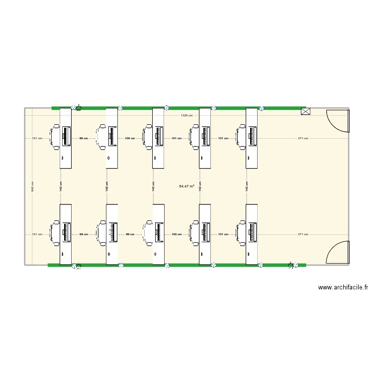 L13. Plan de 1 pièce et 84 m2