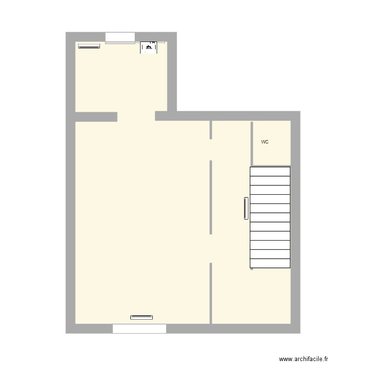 GUESNAIN 1063. Plan de 1 pièce et 37 m2