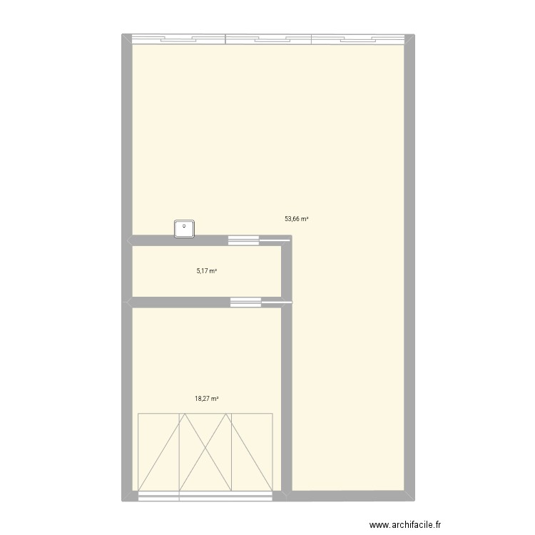 Conteiner 2. Plan de 3 pièces et 77 m2