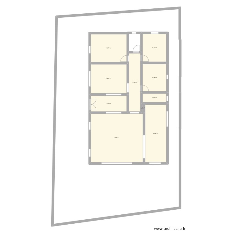 RAD V2. Plan de 10 pièces et 143 m2