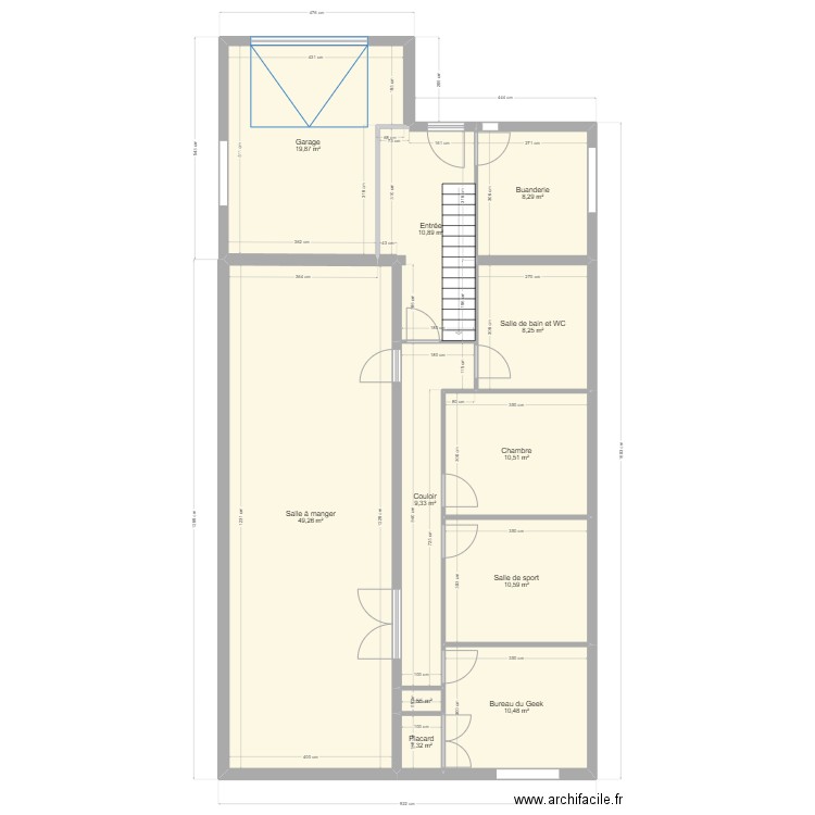 MAISON 1.0. Plan de 11 pièces et 139 m2