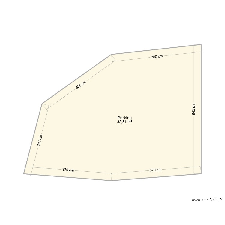 Corot - Parking. Plan de 1 pièce et 34 m2