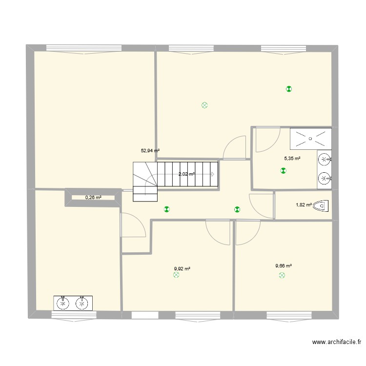 blg. Plan de 7 pièces et 83 m2