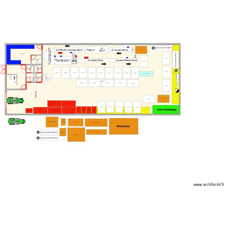 PROJET IMPLANTATION LES ULIS. Plan de 8 pièces et 350 m2