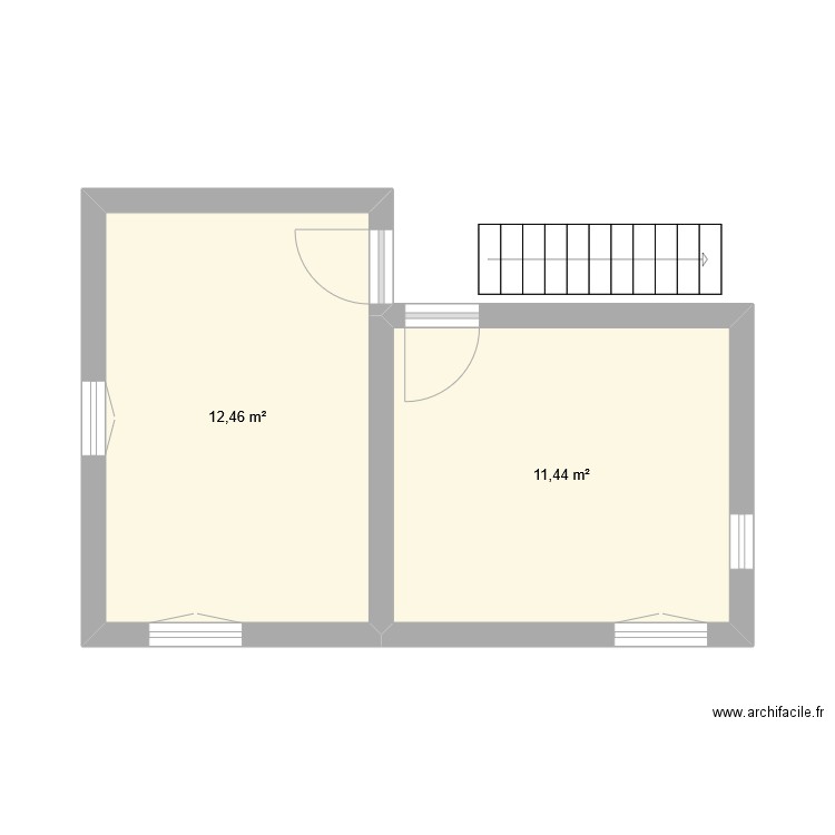 St Palais extension. Plan de 2 pièces et 24 m2