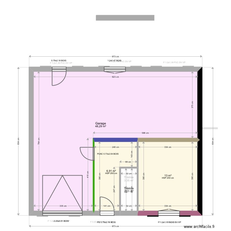 ML24018410. Plan de 23 pièces et 281 m2