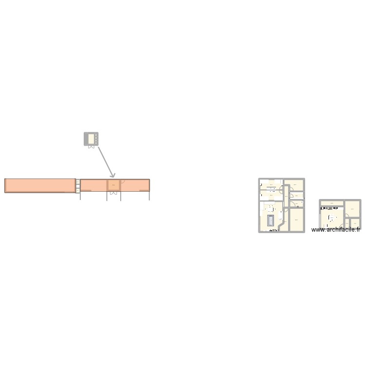 grange. Plan de 29 pièces et 158 m2