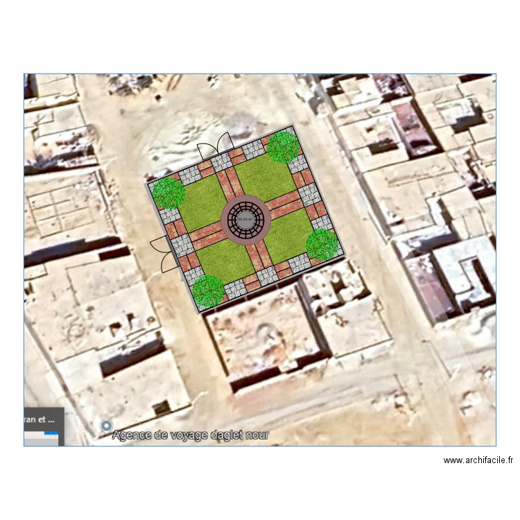 plan  2nassim. Plan de 1 pièce et 36 m2