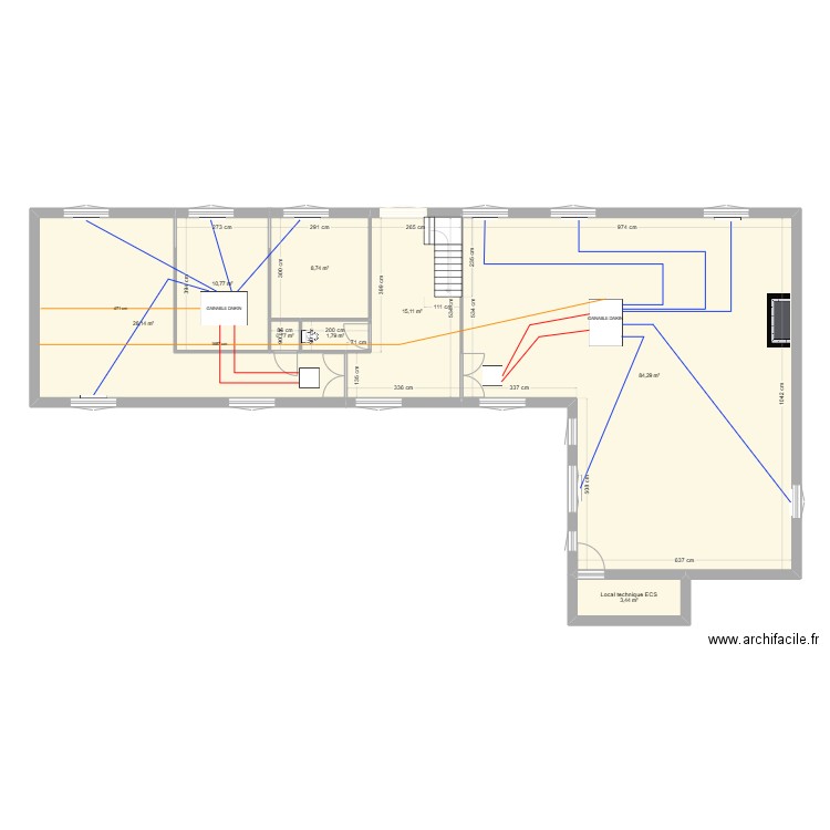 Saulx CLIM . Plan de 8 pièces et 153 m2