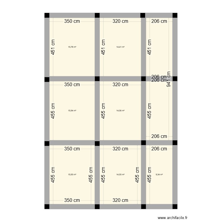 azdine mison. Plan de 8 pièces et 119 m2