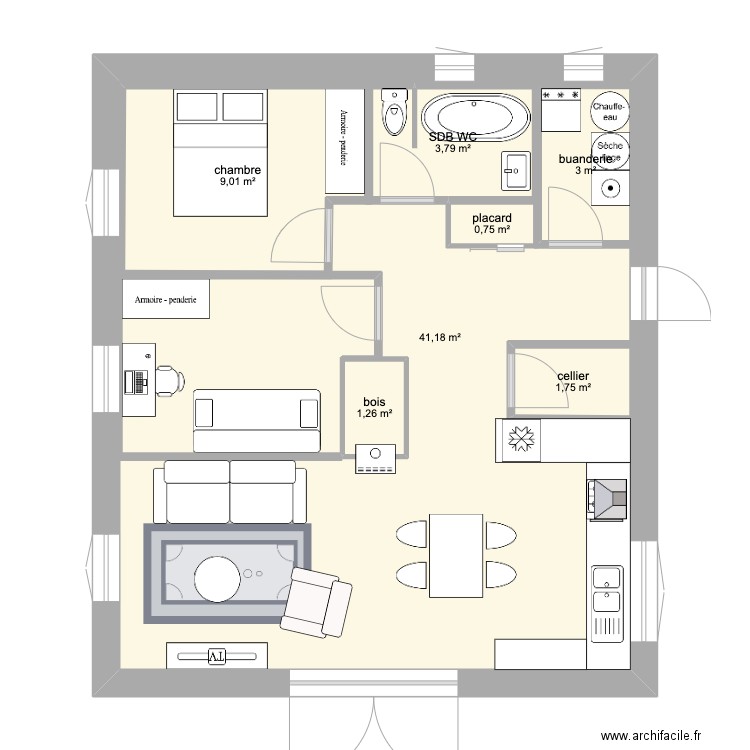 maison plain pied 3.1. Plan de 0 pièce et 0 m2