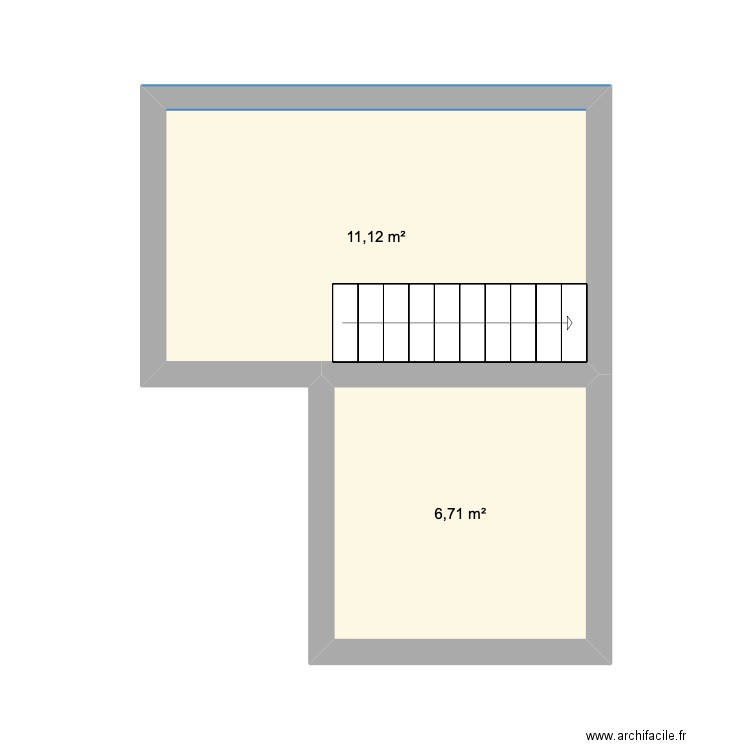 Philippe R+2. Plan de 2 pièces et 18 m2