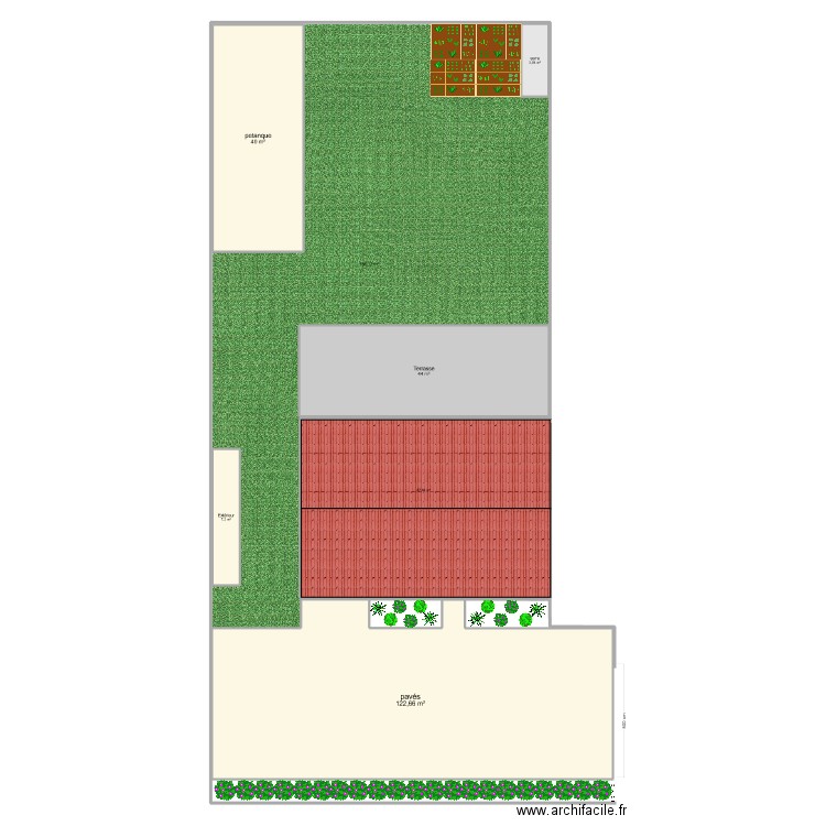 richarville. Plan de 5 pièces et 218 m2