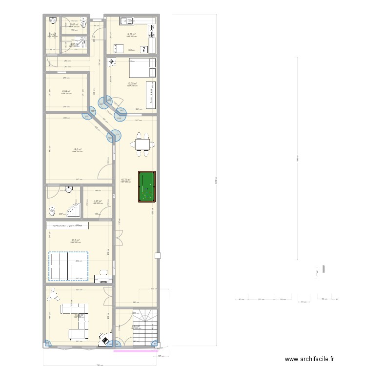 Fama's Home1. Plan de 12 pièces et 152 m2