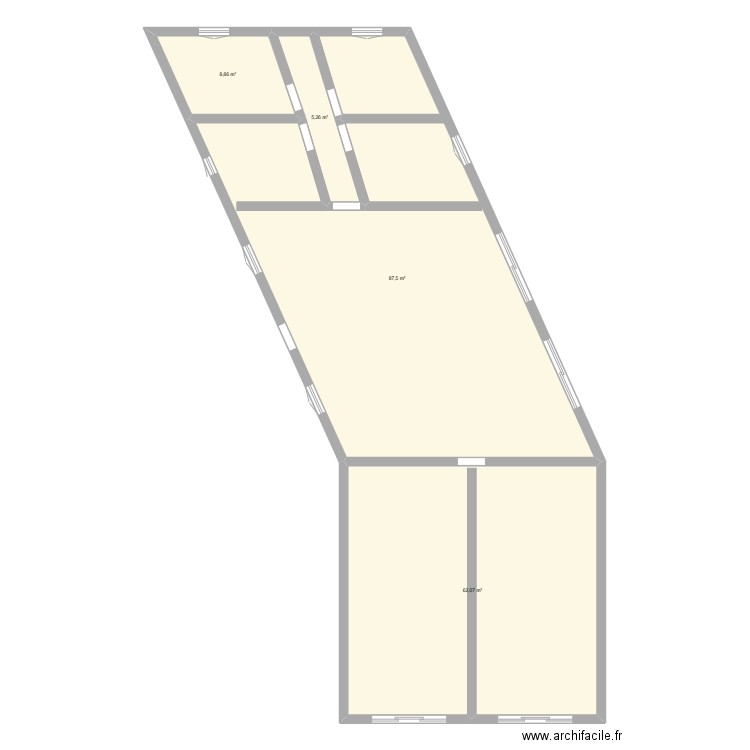 maison 2. Plan de 4 pièces et 164 m2