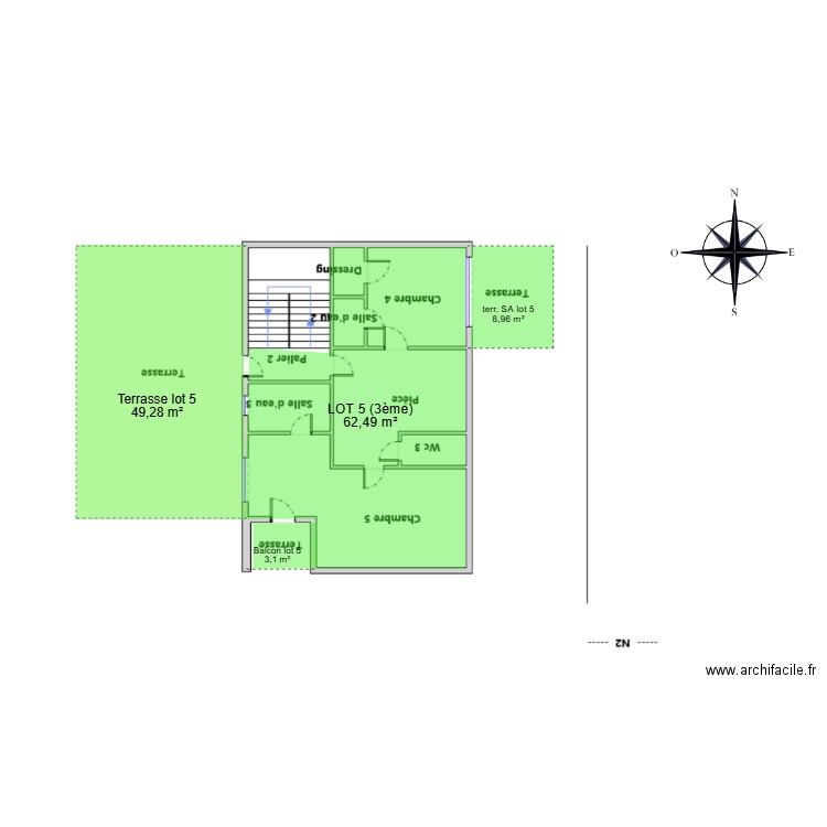 intérieur 3ème lot 5. Plan de 0 pièce et 0 m2