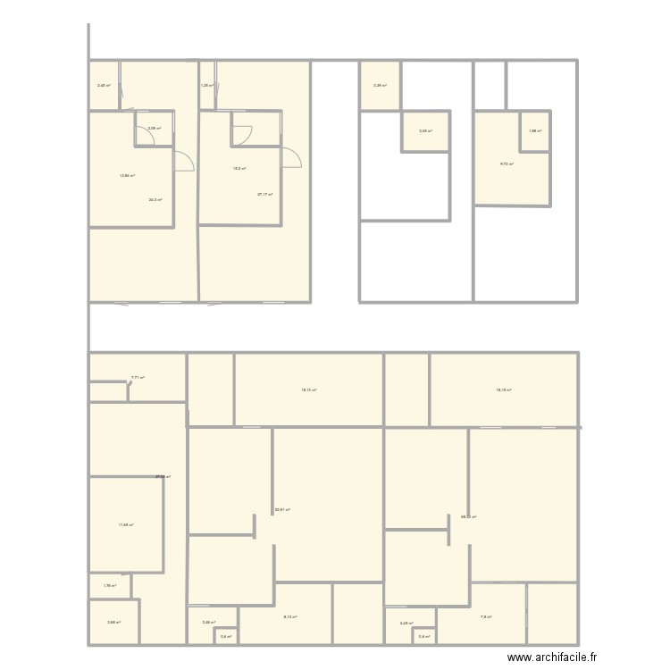 plan de masse moutcho. Plan de 26 pièces et 336 m2