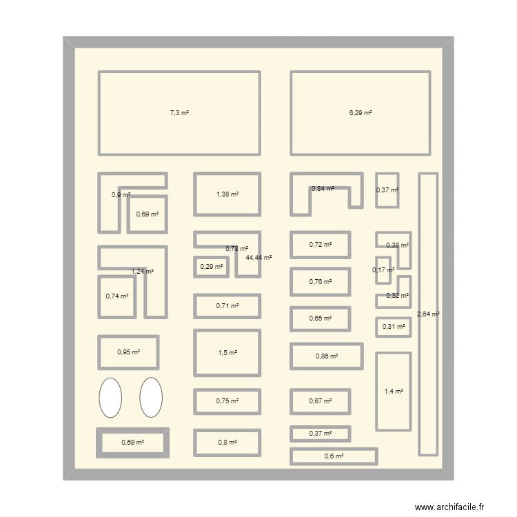 Plan pépinière magasin LaMaison.fr Granville. Plan de 31 pièces et 123 m2