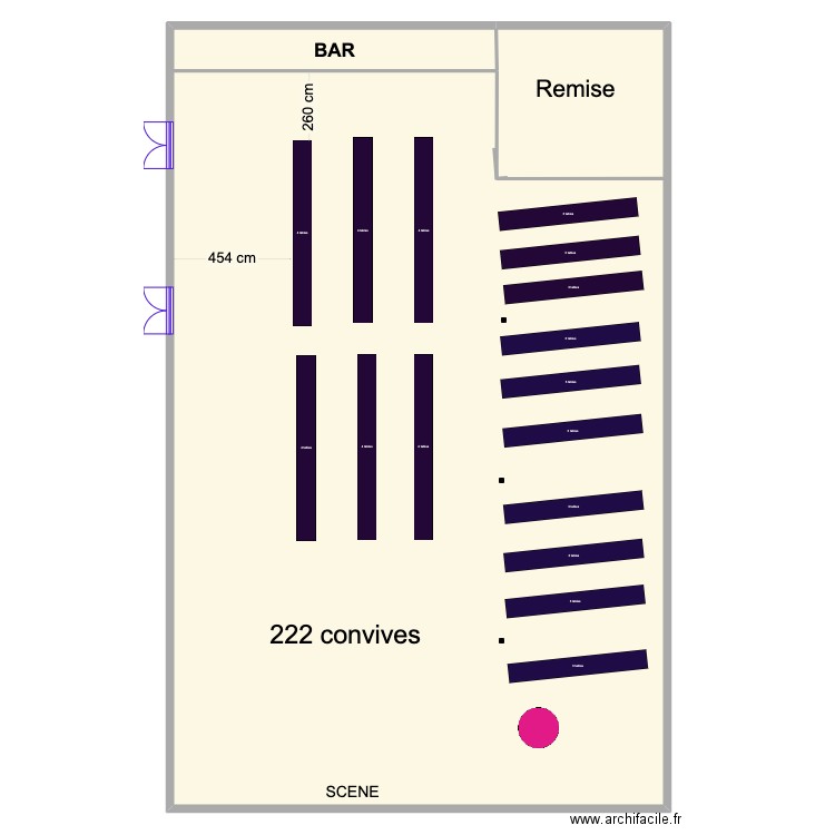 Espace Sologne 222 convives. Plan de 1 pièce et 569 m2