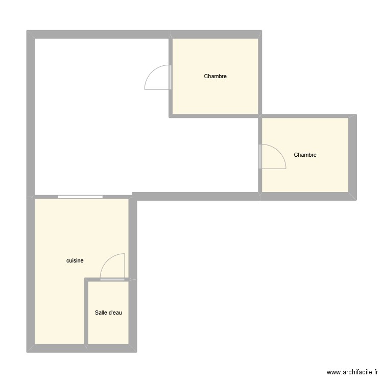 Bailly. Plan de 4 pièces et 29 m2