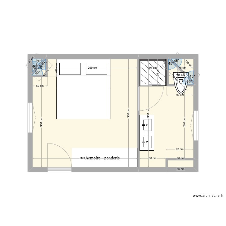 Etage villa 12. Plan de 7 pièces et 19 m2