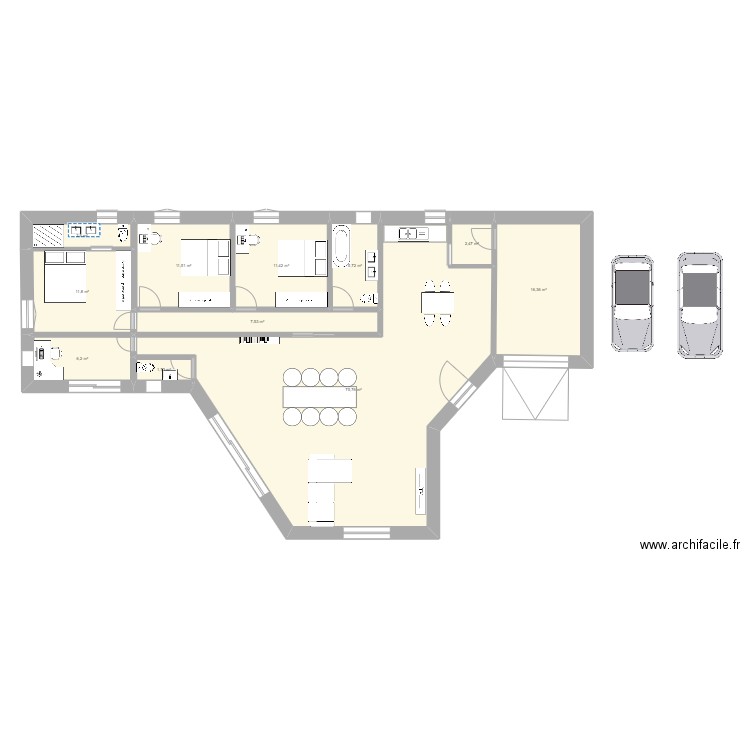 Maison V2 Fabien. Plan de 11 pièces et 154 m2