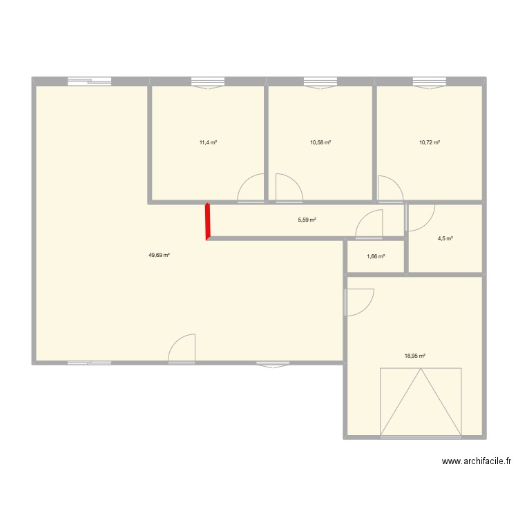 maison actuelle. Plan de 8 pièces et 113 m2