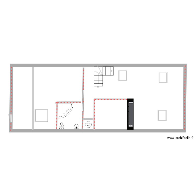 1 er etage. Plan de 0 pièce et 0 m2