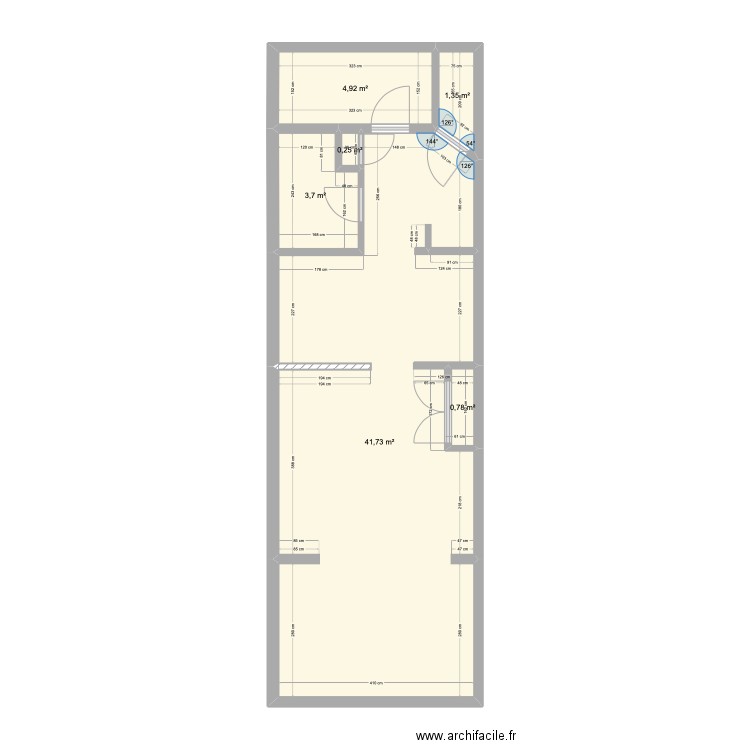 APPARTEMENT de base. Plan de 6 pièces et 53 m2