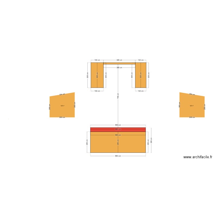 vue 4 faces. Plan de 0 pièce et 0 m2