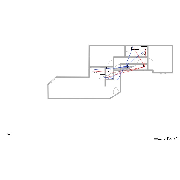 Bois Colombes - Plomberie. Plan de 8 pièces et 63 m2