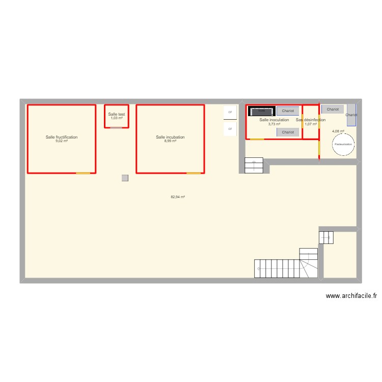 Chapanilla. Plan de 7 pièces et 130 m2