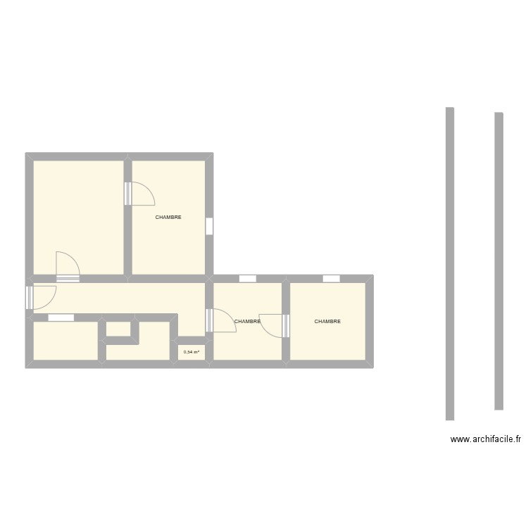 0164. Plan de 9 pièces et 49 m2