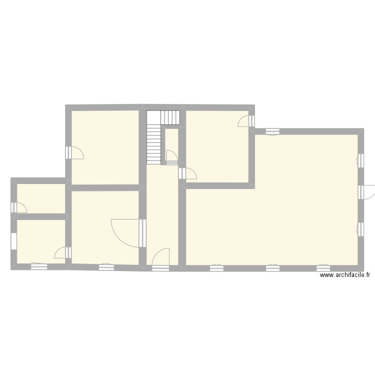 rdc. Plan de 24 pièces et 440 m2