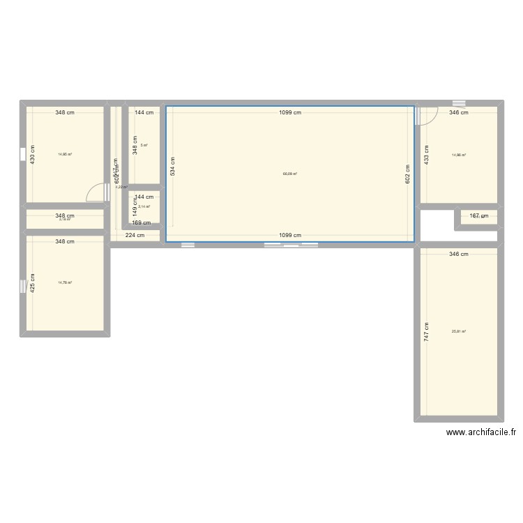 idée construction. Plan de 10 pièces et 152 m2