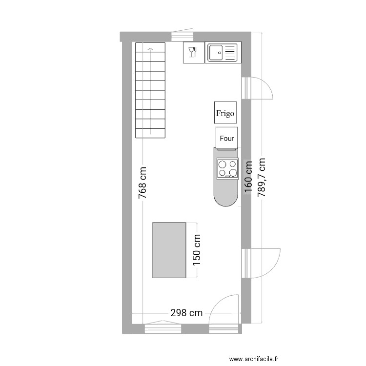 Cuisine. Plan de 0 pièce et 0 m2