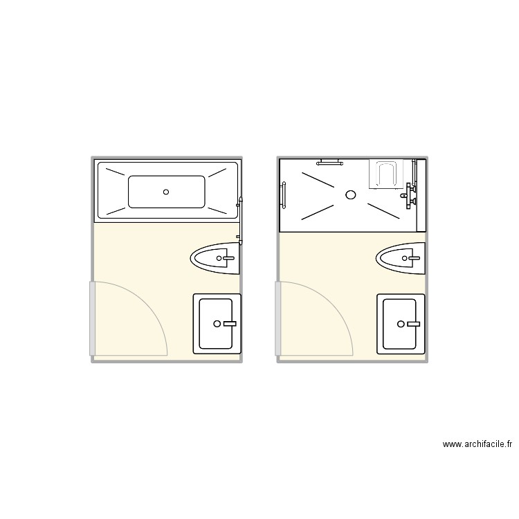 Crispel. Plan de 2 pièces et 7 m2