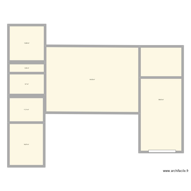 maison à construire. Plan de 7 pièces et 206 m2